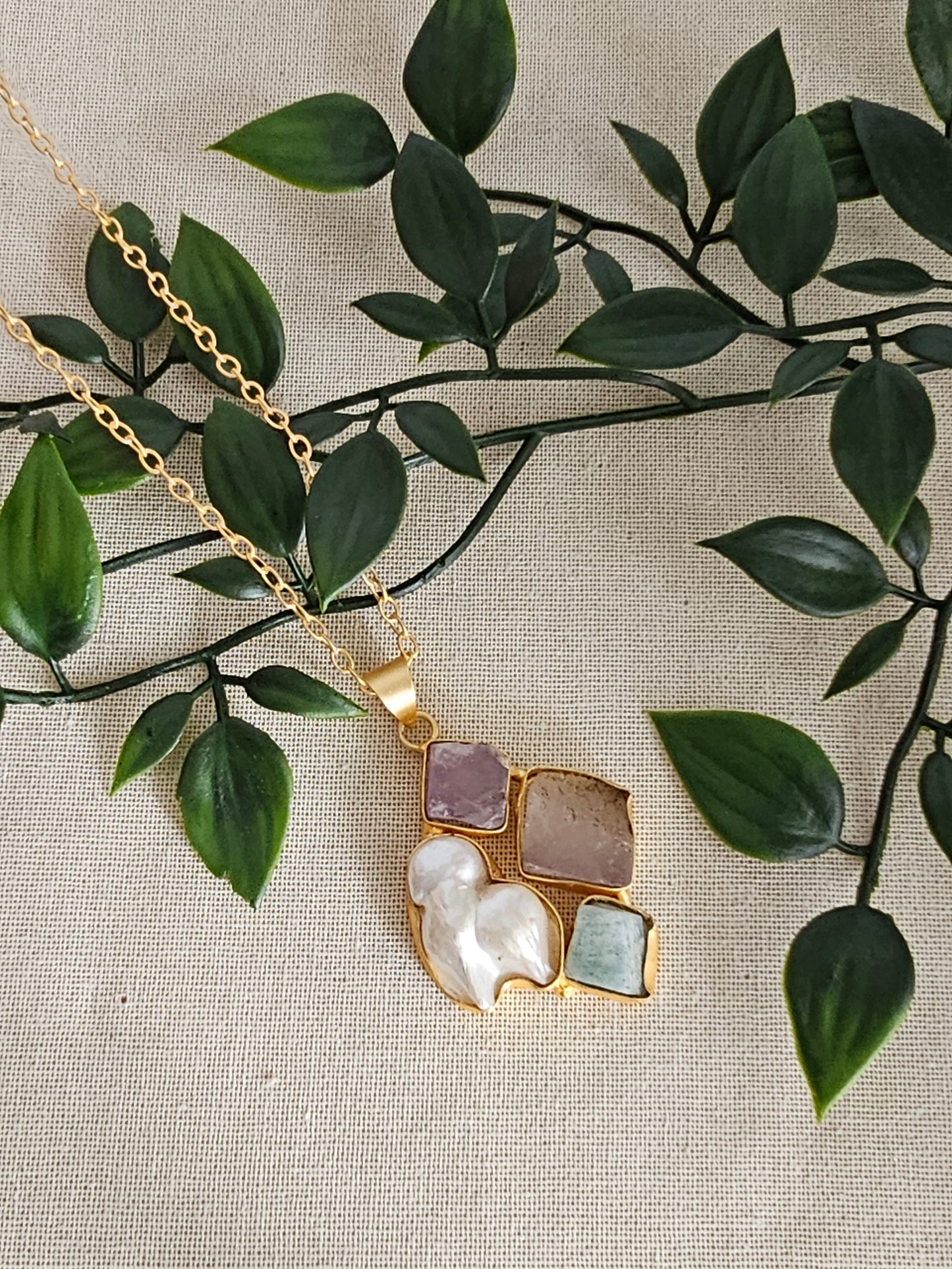 Multi stone necklace 3