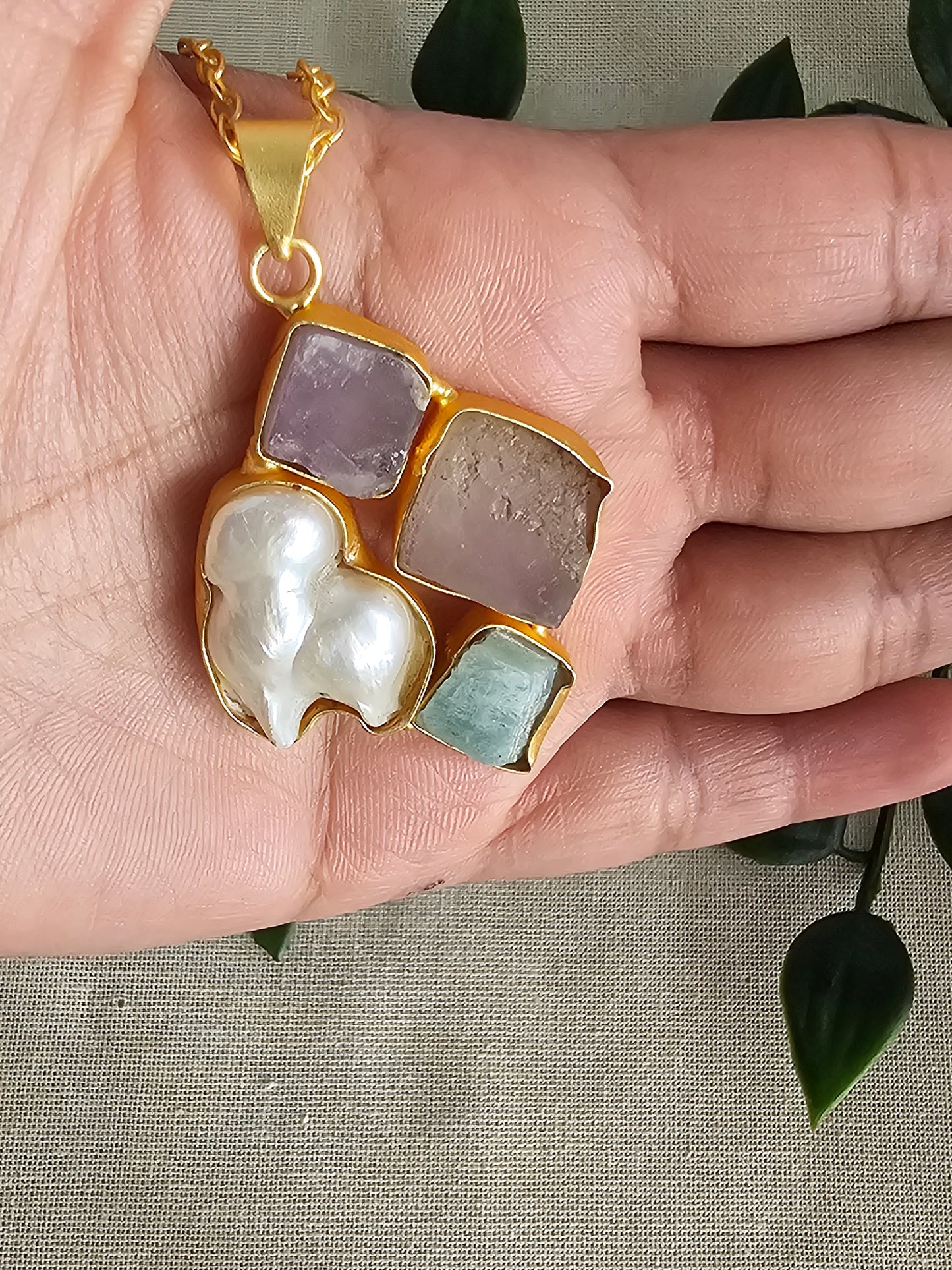 Multi stone necklace 3