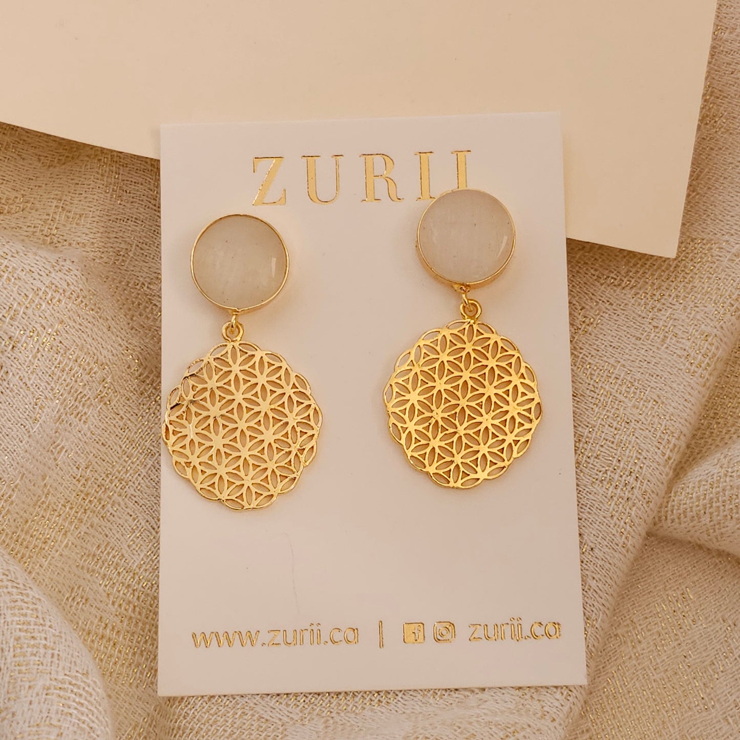Sheena earrings- white