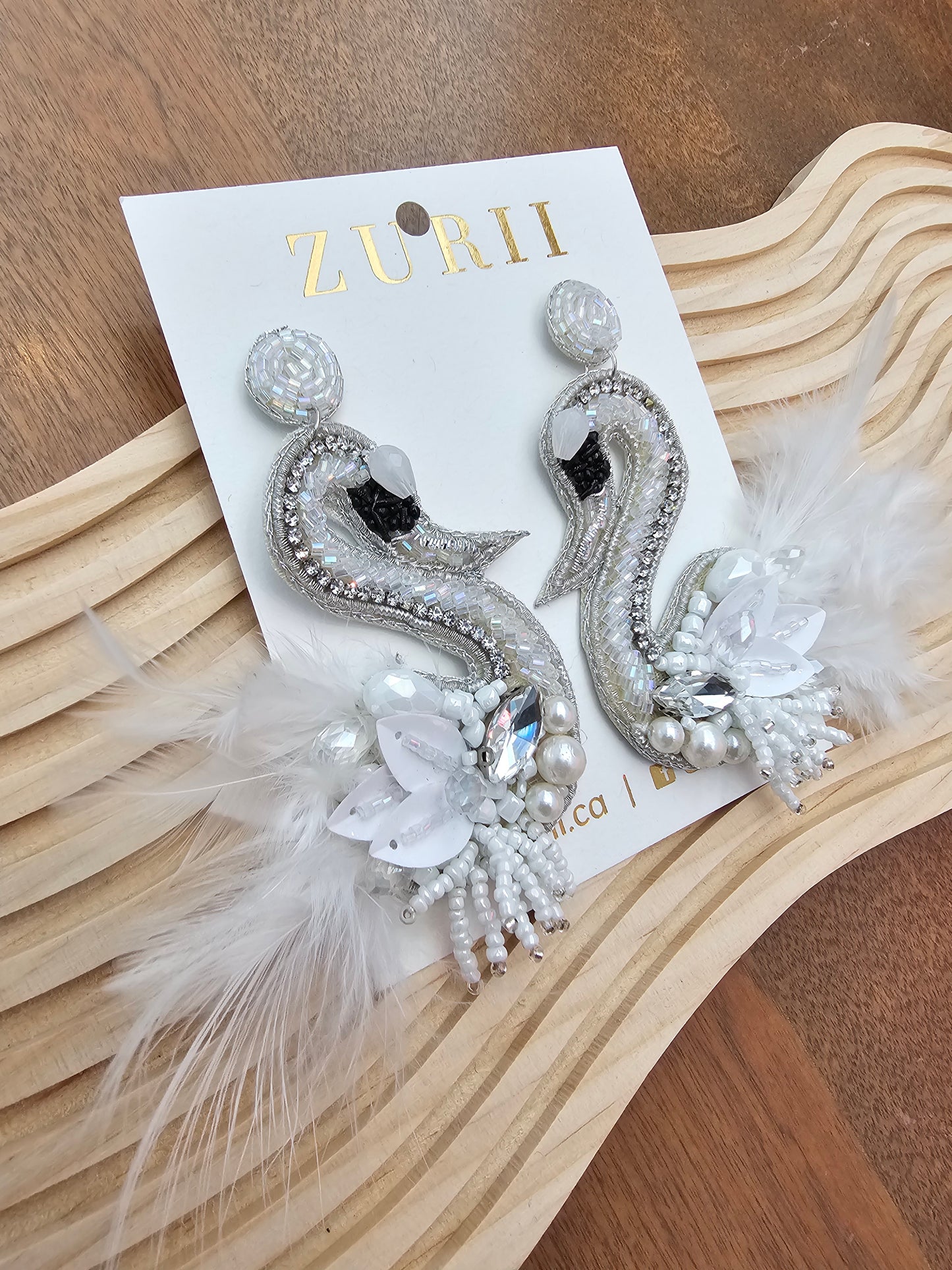 Swan earrings