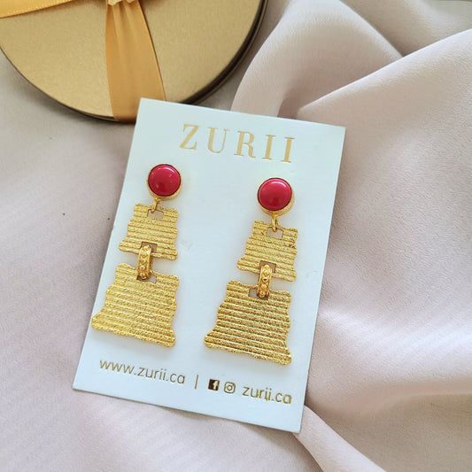 Miel Earrings- Red