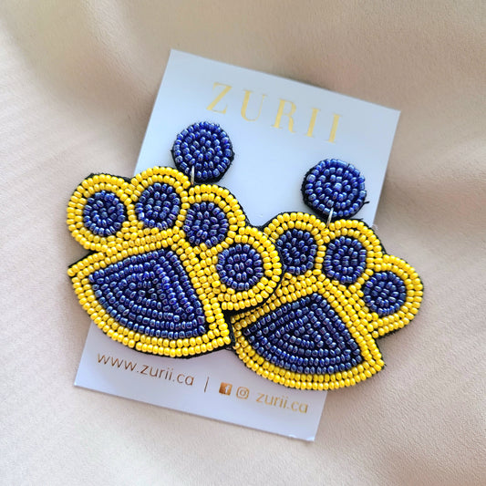 Paws in Yellow and blue