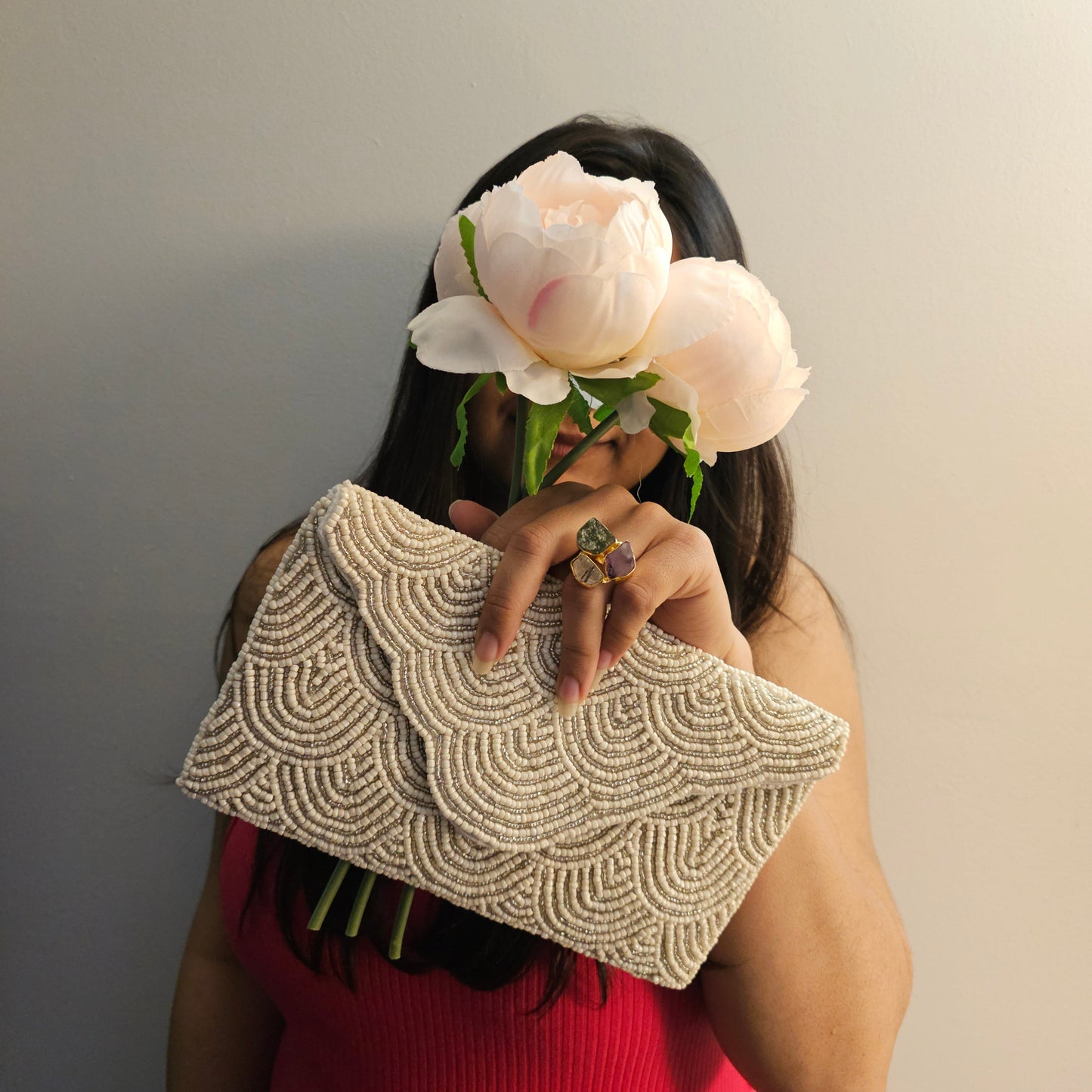 Ivory Elegance Clutch