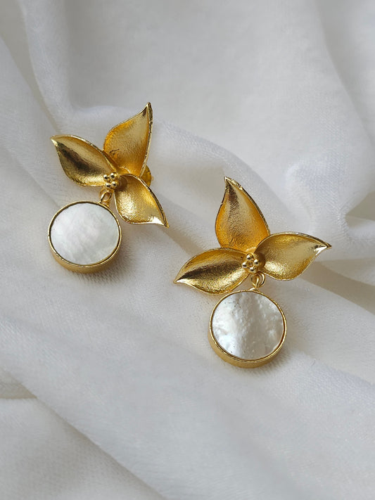 Tri leaf  earrings