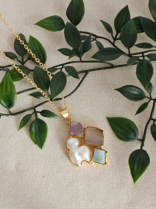 Multi stone necklace 3