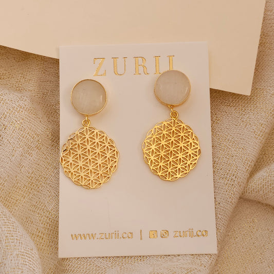 Sheena earrings- white