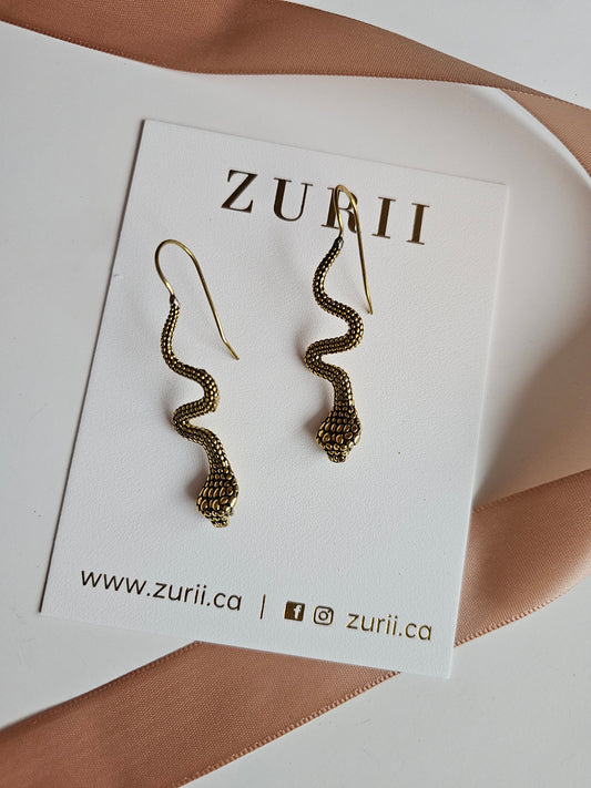 Snake hook earrings-medium