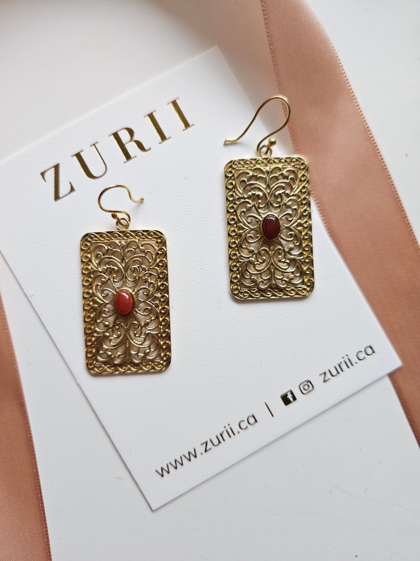 Malika Earrings- Red