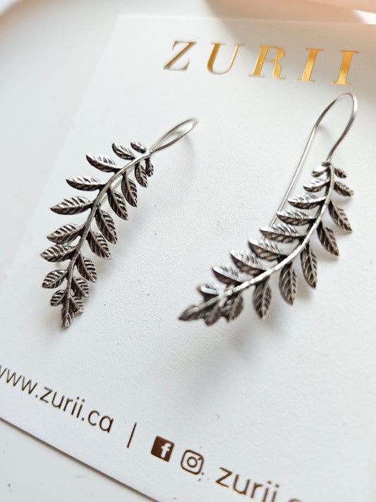 Fern Earrings Silver