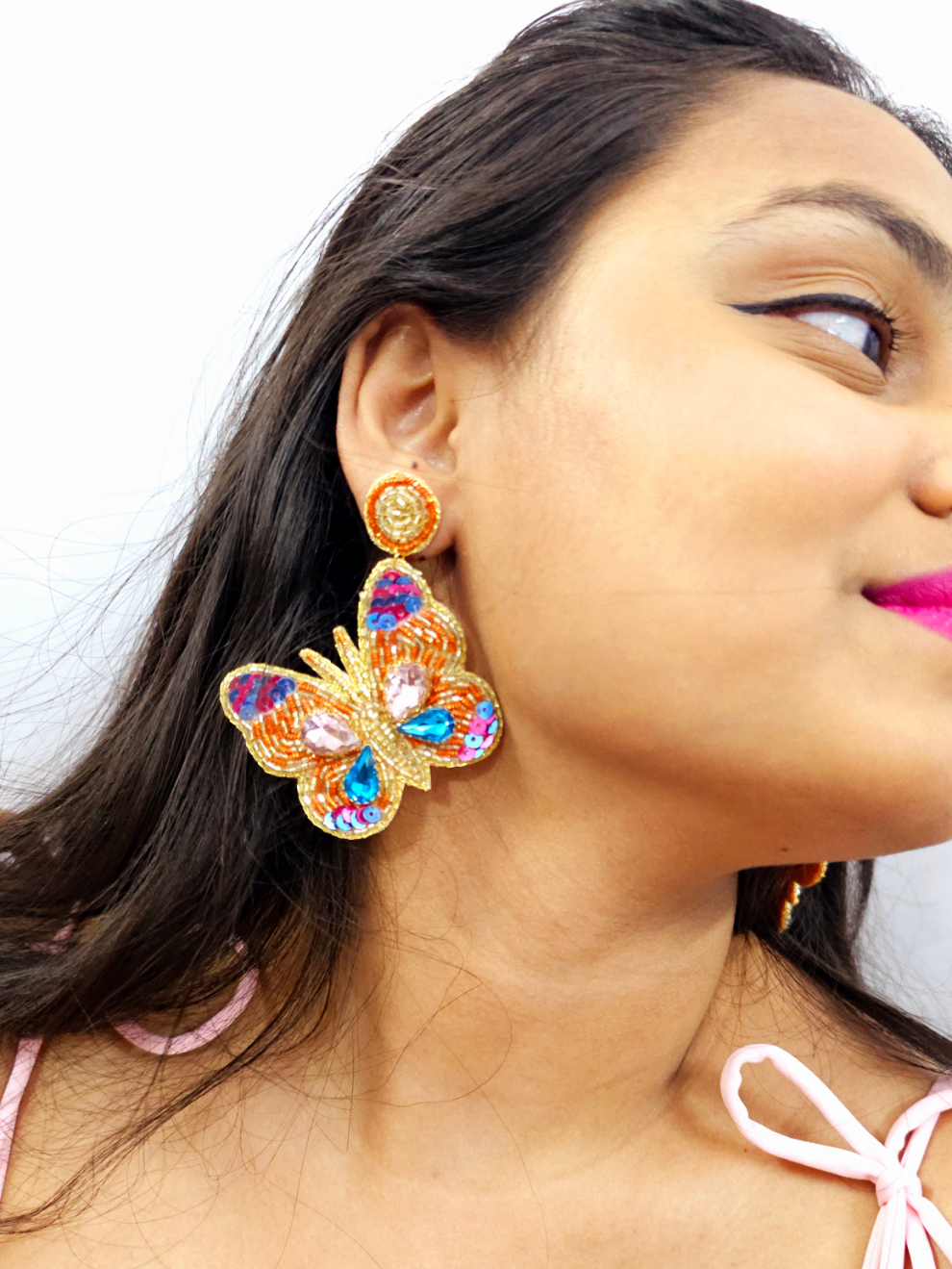 Orange Butterfly earrings