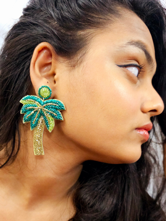 Palm tree earrings