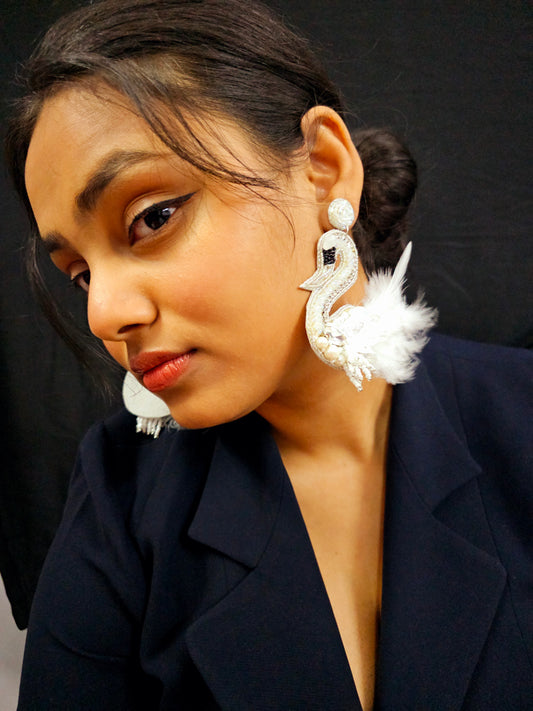 Swan earrings